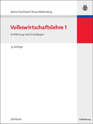 cover image of Volkswirtschaftslehre I